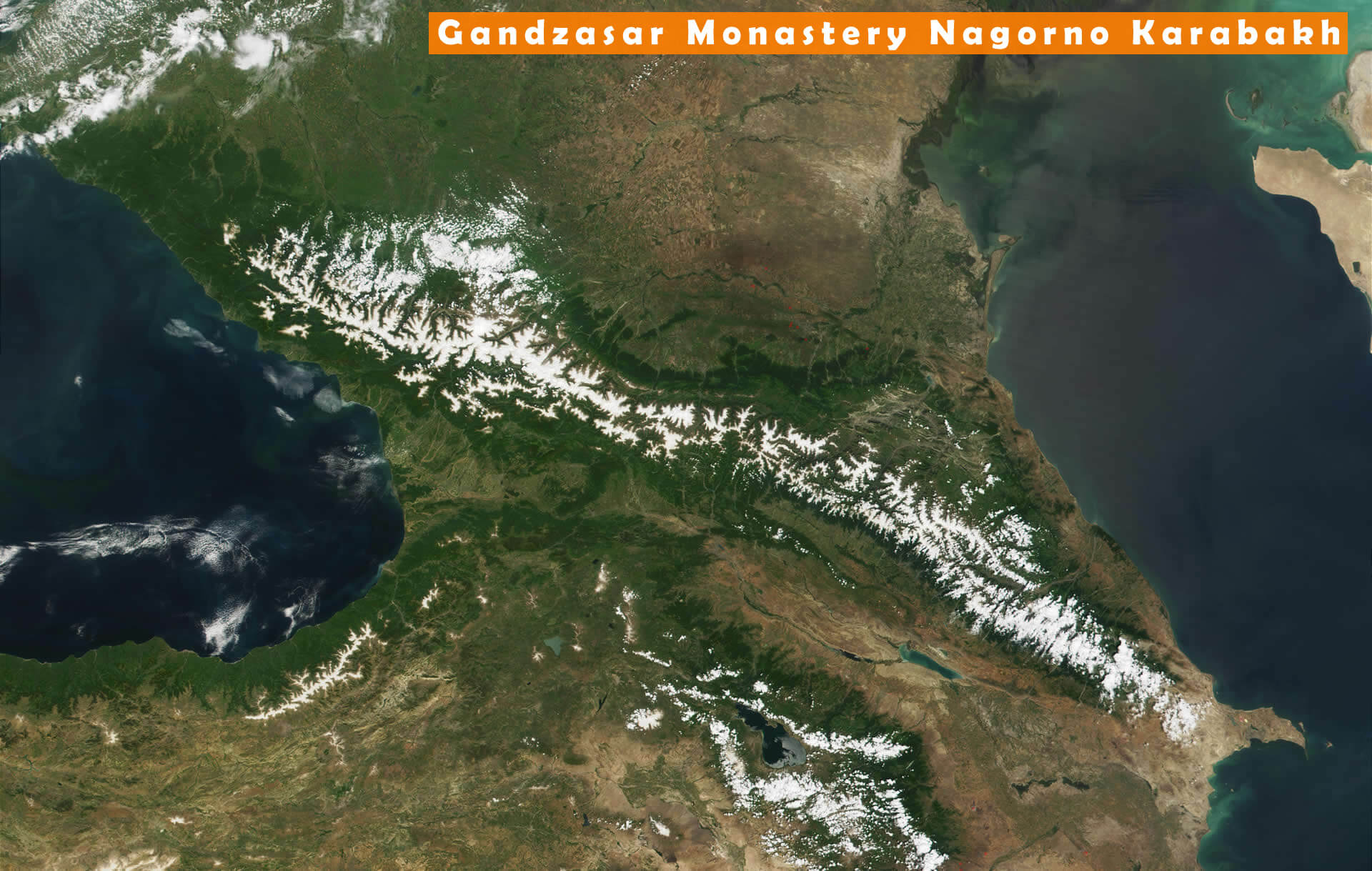 Nagorno Karabakh Kaukasus Satellite Map